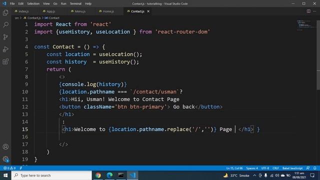 #43, useHistory Hooks In React смотреть онлайн