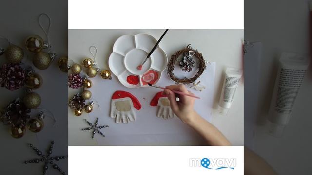 Новогодняя поделка из солёного теста смотреть онлайн