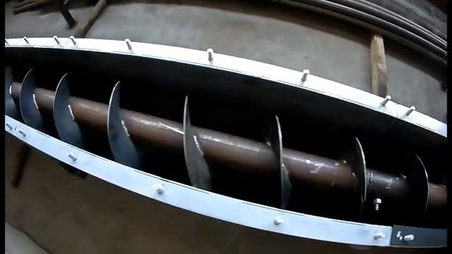 Шнек, шнековый транспортер, винтовой конвейер длиной 12 м смотреть онлайн
