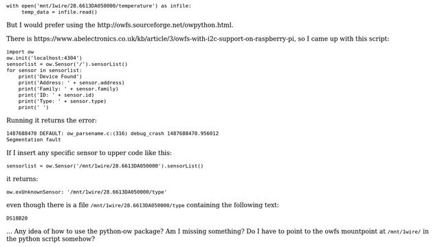 Rpi Python 1-Wire File System to read DS2482 I2C to 1-Wire bridge connected DS18B20 Temperature... смотреть онлайн