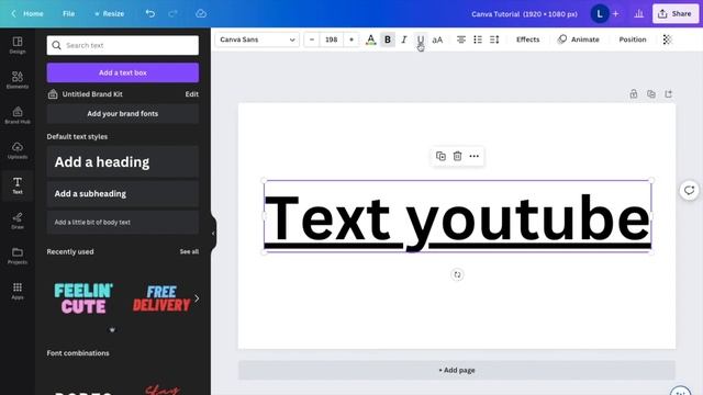 How To Underline Text In Canva | Canva Tutorial смотреть онлайн