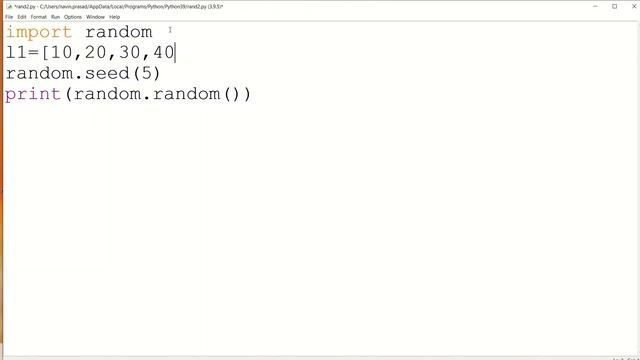 RANDOM MODULE IN PYTHON смотреть онлайн