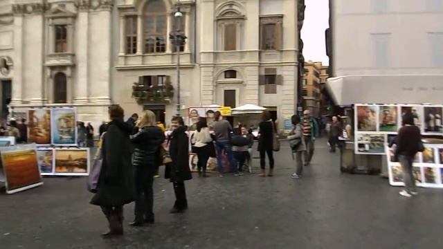 Фонтан Четырёх Рек Piazza Navona Roma смотреть онлайн