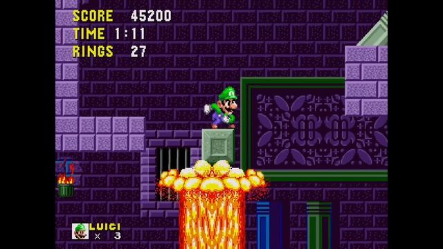 Sonic the Hedgehog, but you are Luigi - Sonic 1 Rom Hack смотреть онлайн