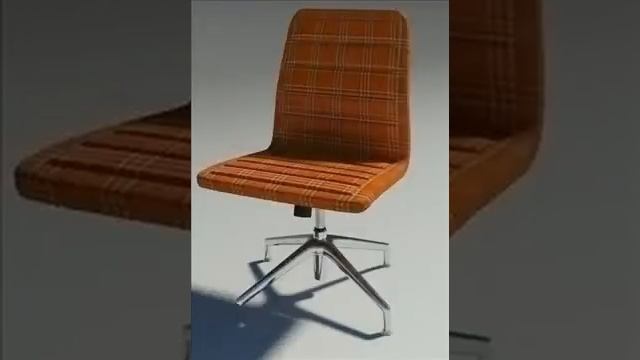 3D Model Lotus Low Simple Orange Fabric Armchair Review смотреть онлайн