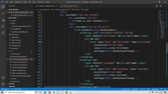 Škola React 36. dio: Controlled Form смотреть онлайн