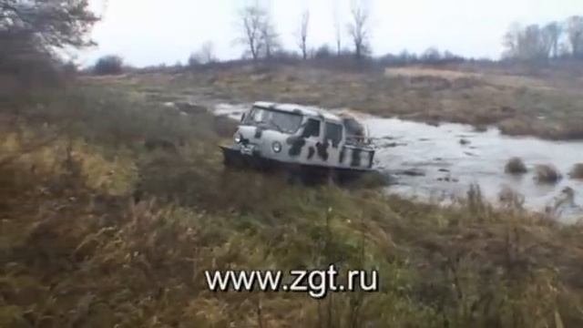 Гусеничный вездеход Узола с УБШМ проход болота смотреть онлайн