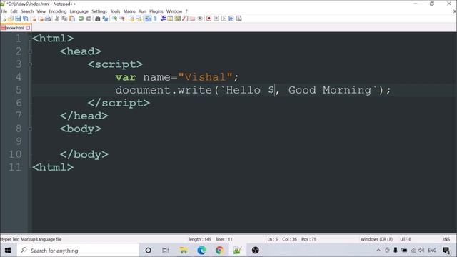 Template Literals | Step by step JavaScript in Hindi | Day6 смотреть онлайн
