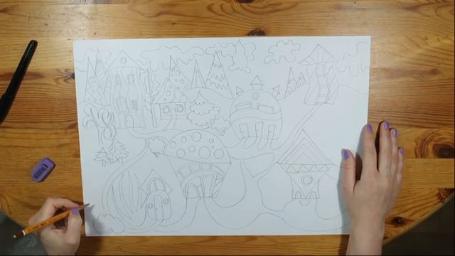 РАСКРАСКА! Создай свою раскараску! Дудлинг для детей. Развитие фантазии. смотреть онлайн