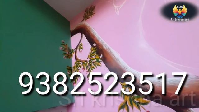 peacock art painting /wall painting design /wall texture painting present by sri Krishna art смотреть онлайн