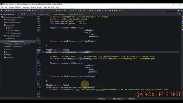 Part 7 - Rest Assured -POST Request- Pass Request Body using File, InputStream and ByteArray Object смотреть онлайн