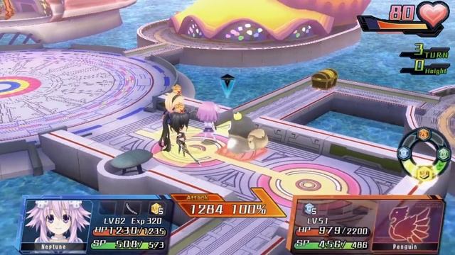 Hyperdevotion Noire: Goddess Black Heart - Neptune Battle gameplay смотреть онлайн
