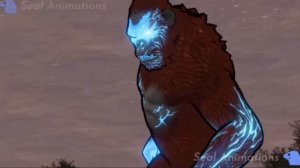 If Godzilla, Kong, Shimo, and Skar King could talk in Seal animations GXK animated battle