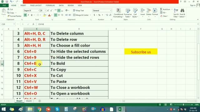 Excel Shortcut Keys - Most Frequently Used Shortcut Keys of MS Excel смотреть онлайн