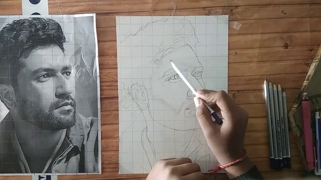 VICKY KAUSHAL SKETCH TUTORIAL | STEP BY STEP | VK ARTBOX ART COMPETITION смотреть онлайн
