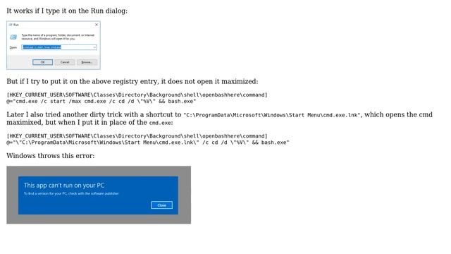 How to open `cmd.exe` maximized from the explorer context menu? смотреть онлайн