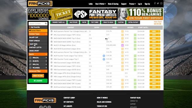 How to Play daily fantasy sports / football EASY PICK contests | Head-to-Head Player Selection смотреть онлайн