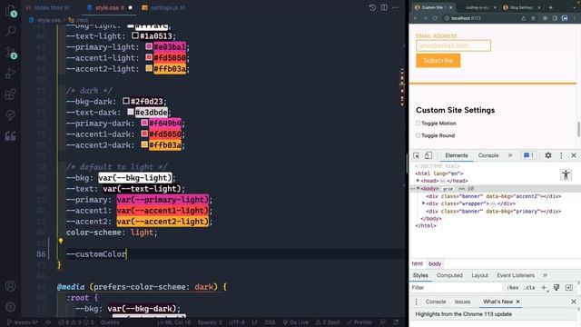 Custom Site Theme Picker Tutorial #5 - Updating the Custom Colour смотреть онлайн