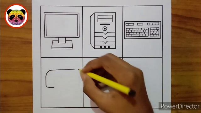 Computer Parts Drawing / Computer Chart Drawing / How to Draw Desktop Computer / Computer Drawing смотреть онлайн