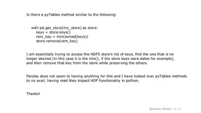 Pandas : Deleting a key/table in an HDF Store with Python смотреть онлайн