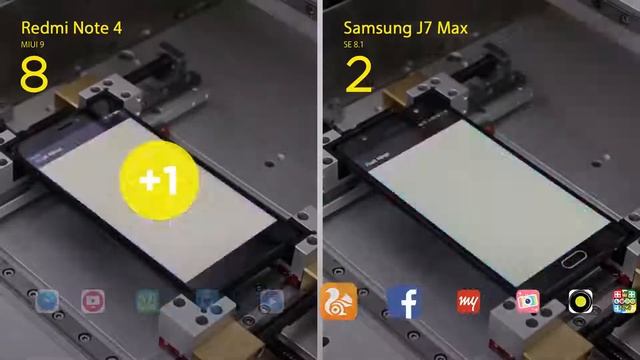 Сравнительный тест быстродействия MIUI 9 Redmi Note 4 и Samsung Galaxy J7 Max смотреть онлайн