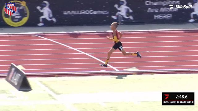 10-Year-Old 4:46 NATIONAL RECORD 1500m At Jr. Olympic Games смотреть онлайн