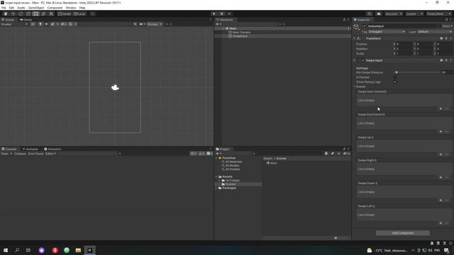 Готовая система распознавания свайпов для мобильных игр на Unity. смотреть онлайн