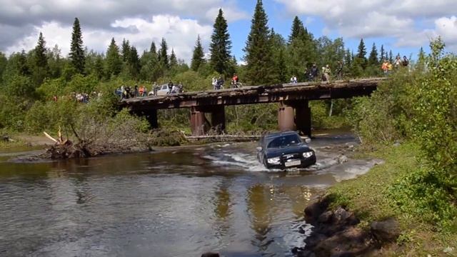 Брод через р. Улс на Mitsubishi L200. 13.06.2015. смотреть онлайн