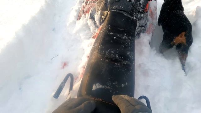 ИРБИС ТУНГУС SK500L. Делаю путик к озеру по глубокому снегу.