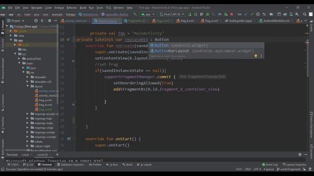 Android fragment transaction - Android development tutorial for beginners смотреть онлайн