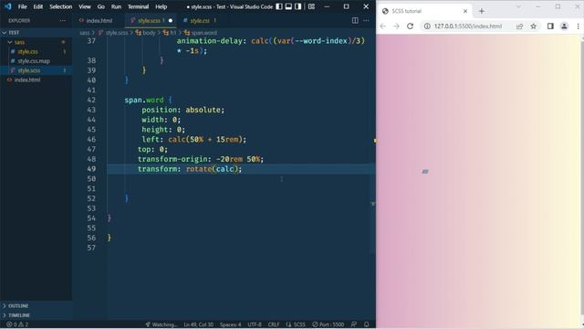 Create flying text animation - HTML, SCSS or SASS and Splitting JS смотреть онлайн