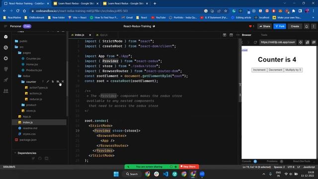 Learn completer react redux and thunk by creating counter app and products app смотреть онлайн