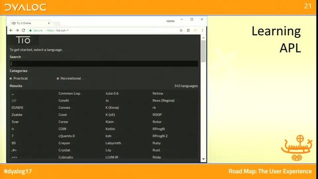 Technical Road Map: The User Experience - Morten Kromberg - Dyalog '17 смотреть онлайн