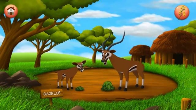 Learning Wild Animals | Feeding Time Safari for kids | Teaching Animals game for Toddlers смотреть онлайн