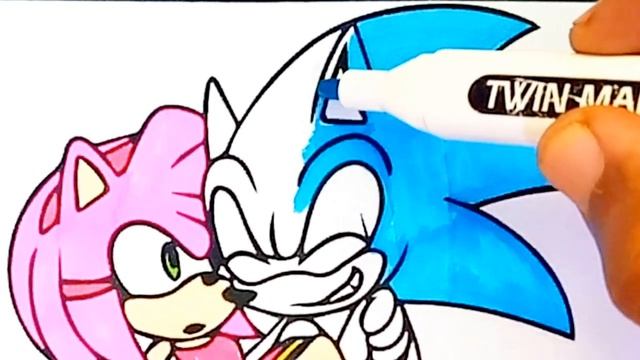 Sonic and Amy Rose Coloring Pages_Sonic the Hedgehog_Jim Yosef & Anna Yvette_Coloring Pages смотреть онлайн