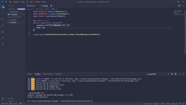 Mineflayer Discord.js Tutorial Episode#1: Serverchat смотреть онлайн