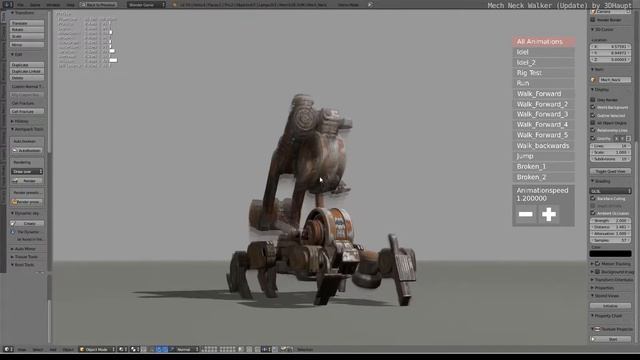 Mech Neck Walker Blender Game Engine смотреть онлайн