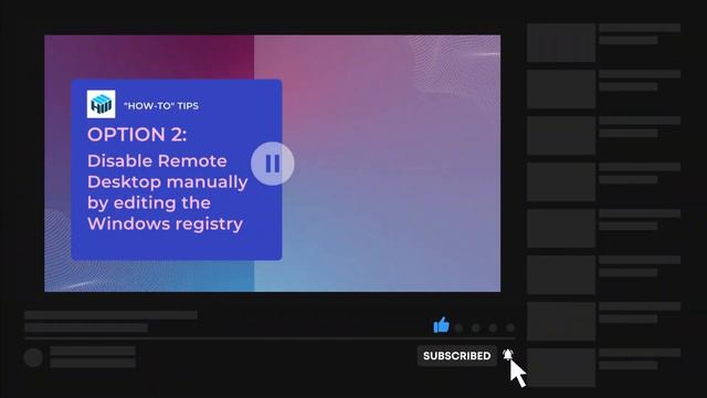 How to Disable Remote Desktop in Windows 10/11 in 2024 смотреть онлайн