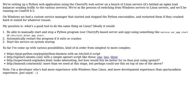 DevOps & SysAdmins: Process monitoring and service manager for Python web application смотреть онлайн