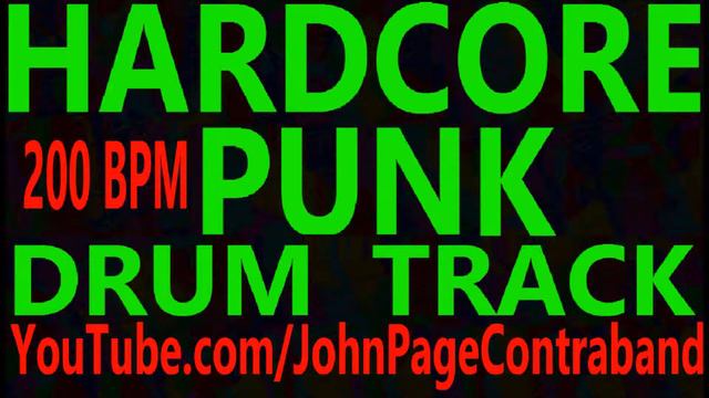 Hardcore Punk Drum Backing Track 200 Bpm DRUMS ONLY Free