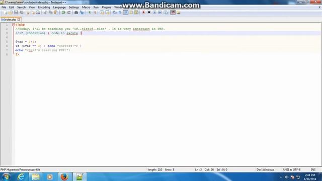 PHP Lesson 4 - If, elseif & else. смотреть онлайн