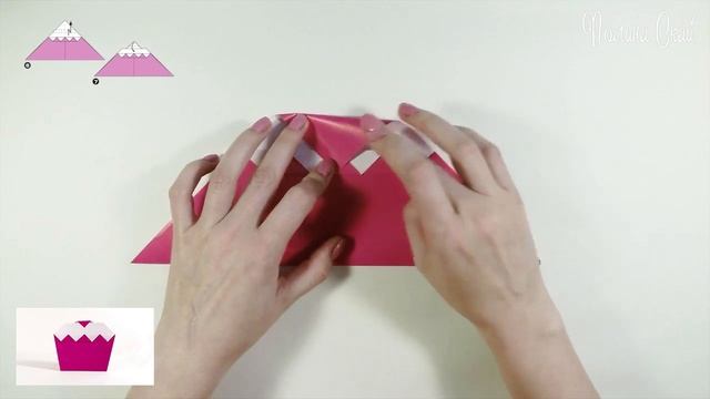 Оригами кекс из бумаги / Origami paper cupcake смотреть онлайн