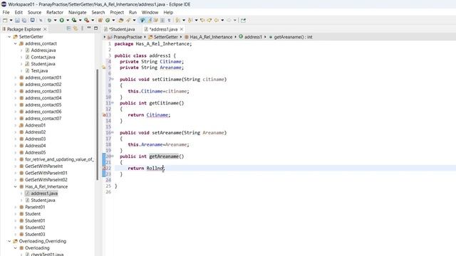 Basic Java Concepts : Setter Getter Class, Inheritance Concept, Has A relationship смотреть онлайн
