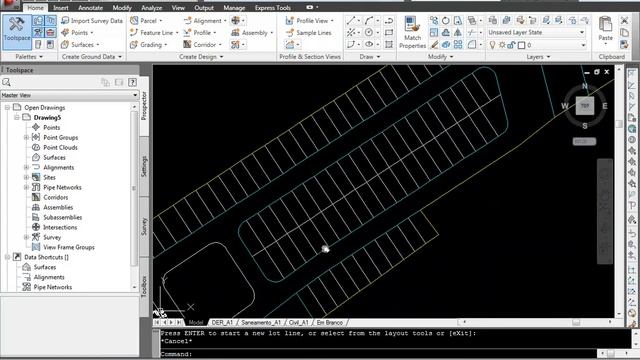 AUTOCAD CIVIL 3D 2012 - Modo simples de Parcelamento no Civil 3D смотреть онлайн