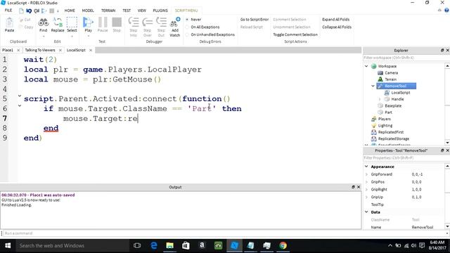 Remove Tool [Roblox Scripting Tutorial] смотреть онлайн