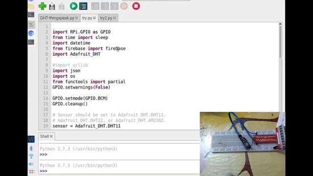 Raspberry pi4 Workshop DHT Part 4( dht sensor data send in google firebase) смотреть онлайн