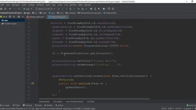 Provided Document Must not be null in Firebase firestore смотреть онлайн