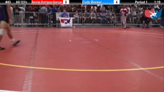 FILAJRFS: 60 KG / 132.25 lbs: Renaldo Rodriguez-Spencer (Buffalo) vs. Cody Brewer (Oklahoma Elite) смотреть онлайн