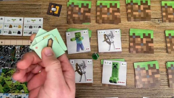 Ravensburger Minecraft: Builders & Biomes Strategy Board Game Ages 10 & Up unboxing and instruction