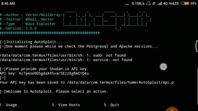 #autosploit #termux
Autosploit In #Termux NoRooT-2018